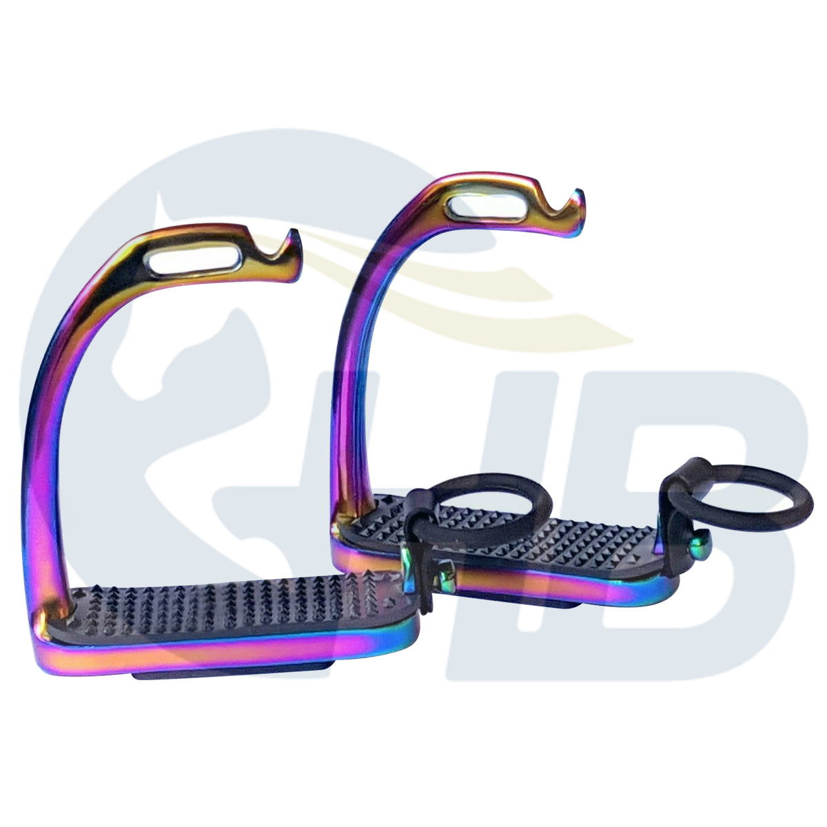 thumbnail image 2 of Lift Sports Peacock Safety Stirrups For Kids - Black Iron - 4.75 / 4.5 / 4 Inch Sizes 2 of 5