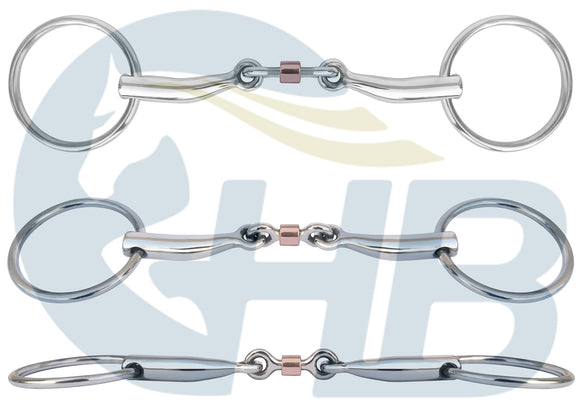 Copper Roller Anatomic Loose Ring Snaffle