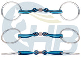 Copper Roller Anatomic Loose Ring Snaffle Titanium Blue