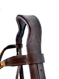 Brown Crank Flash Bridle - Croc Noseband