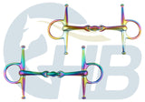 Double Jointed Full Cheek Bit Rainbow Bit Stainless Steel