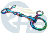 Double Jointed Hanging Cheek Baucher BIt - Rainbow