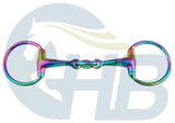 Double Jointed Eggbutt Snaffle - Rainbow