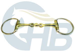 Double Jointed Eggbutt Snaffle - German Silver 20 degree lozenge