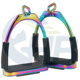 Offset Eye Flexible Stirrup Irons - Various Colours, Sizes