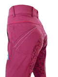 Ladies Floral Silicone Seat Breeches - Various Colours