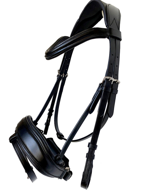 Flash Crank Bridle - Black or Brown Leather