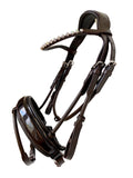 Flash Crank Bridle - Rolled Leather -Black or Brown