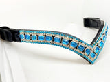 V shaped crystal browbands