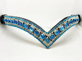 V shaped crystal browbands