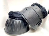 Fur Topped Rubber Bell Boots - Velcro Fastening