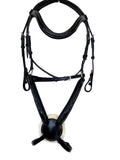 Black Grackle Bridle - Fancy Stitch Browband