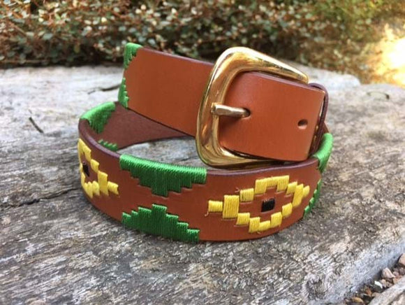 Green and Yellow Polo Belt