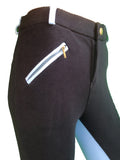 Ladies Two-Tone Jodhpurs - Various Colours - Only Grey on Sale