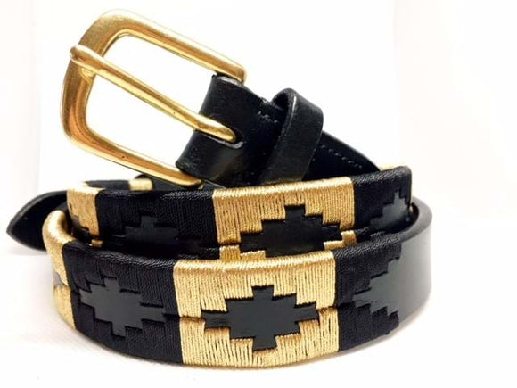 Black and Gold Polo Belt