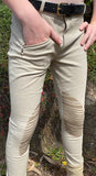 Girls (Kids) Beige Breeches Silicone Knee