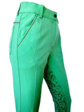 Ladies Floral Silicone Seat Breeches - Various Colours