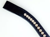 Swarovski Crystal Browband - Brown or Black Leather