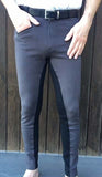 Mens Two-Tone Jodhpurs - Grey/Black