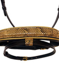 Gold Crank Flash Bridle - Croc Noseband