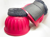 Fur Topped Rubber Bell Boots - Velcro Fastening