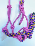 Braided Rope Halter with Lead - Various Colours