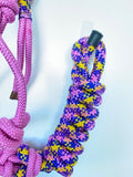 Braided Rope Halter with Lead - Various Colours