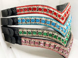 V shaped crystal browbands